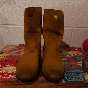 Frye Brown Leather Mid-Calf Boots